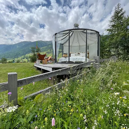Luxury tent Eine Nacht Im Glaspavillon Obergesteln